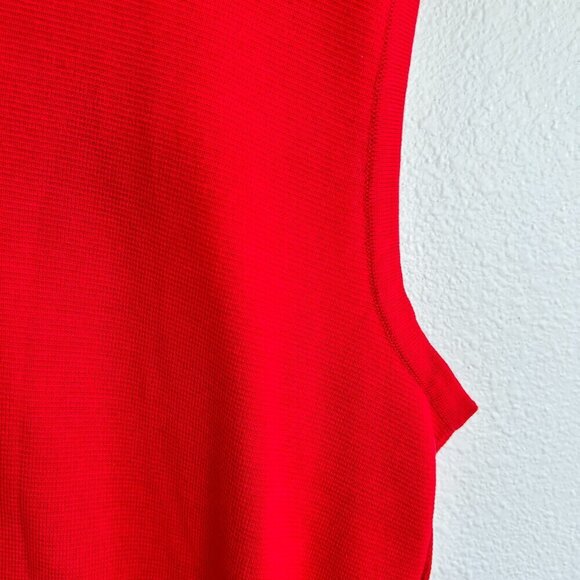 St Croix Vest Red Knit V-Neck Sweater Vest Cotton Blend Made In USA - Picture 3 of 9